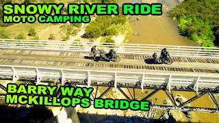 SNOWY RIVER, BARRY WAY, MCKILLOPS BRIDGE, MOTO CAMPING CRF1000L CB500X #adventuremoto #motocamping