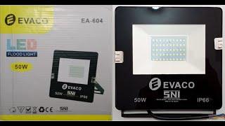 Unboxing Lampu Sorot Evaco 50Watt / LED FLOOD LIGHT