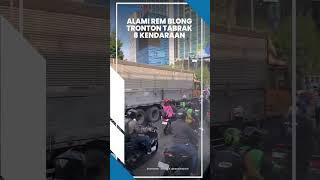 Detik-detik Tabrakan Beruntun 8 Kendaraan di Lampu Merah Slipi, Alami Rem Truk Blong