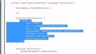 how to call a web service using jquery