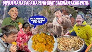 PAPA MAMA MEMUJI MENANTU INDONESIANYA KARENA KEPIKIRAN UNTUK MEMBUAT BAKWAN DARI RUMPUT AKAR PUTIH