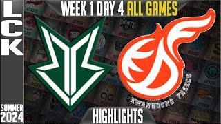 BRO vs KDF Highlights ALL GAMES | LCK Summer 2024 W1D4 | OKSavings BRION vs Kwangdong Freecs Week 1