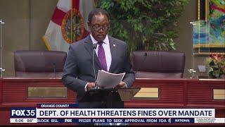 Florida Dept. of Health threatens fines over vaccine mandates