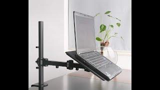 Fully Adjustable Extension Single Laptop Notebook Desk Mount Stand, Black | Rife Technologies | RCLT