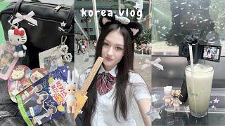 KOREA VLOG 🫧 lotte world, aquarium cafe, sonny angel, photobooths, convenience store, what i eat