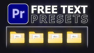 FREE TEXT Preset Pack 60+ | Premiere Pro