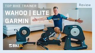 Was können die besten Heimtrainer? Wahoo KICKR MOVE, Garmin Tacx NEO 3M, Elite Justo 2 im Review