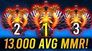 FIRST TIME IN HISTORY OF DOTA! - 13,000 AVG MMR GAME! NEW RECORD!