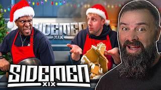 SIDEMEN CHRISTMAS FORFEIT COOK OFF!! | HARRY CATCHES FIRE! | OrvieWoah Reacts