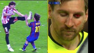 Dirty Fouls and Tackles on Lionel Messi.