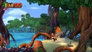 Donkey Kong Country: Tropical Freeze - 100% Walkthrough - 1-1 Mangrove Cove (Puzzle Pieces and KONG)