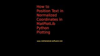[Python] How to Position Text in Normalized Coordinates in MatPlotLib