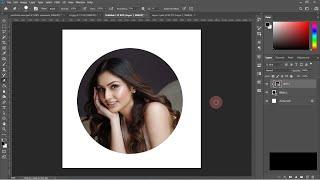 How to add image in circular frame in photoshop IN 1 MINUTE | circle me image kaise add karein