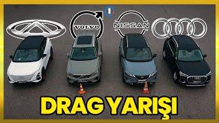 Chery Omoda 5 vs. Audi Q3 vs. Volvo XC40 vs. Nissan Qashqai e-Power | DRAG YARIŞI & FREN TESTİ!