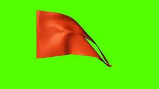 Green screen orange flag