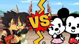 M.U.G.E.N. Battles | Gohan/Videl Mickey/Minnie | Dragon Ball Z vs Disney