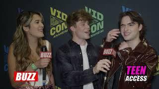 Joshua Colley and Peder Lindell talk 'Descendants: The Rise of Red' at Vidcon | BUZZ TEEN ACCES (P1)