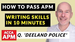 How to Pass ACCA APM: Learn Writing Skills in 10 Minutes