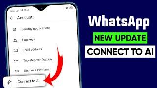 WhatsApp connect to ai feature || Connect to ai new update on whatsapp