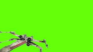 X WING FLY BY GREEN SCREEN