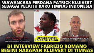 INTERVIEW PERDANA PATRICK KLUIVERT SEBAGAI PELATIH BARU TIMNAS INDONESIA. OPTIMIS LOLOS PIALA DUNIA