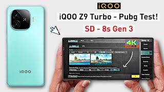 iQOO Z9 Turbo Pubg Test - Graphics Test. SD 8s Gen 3 + 6000mAh Battery.!