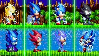 Evolution of Super Sonic Forms in Sonic Mania (Hyper,Dark,Lighting, Super,God and MUI)