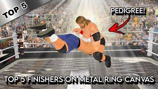 Top 5 Finishers on Metal Ring Canvas | New Update | Wrestling Empire