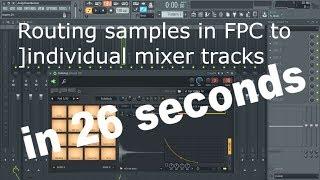 FL Studio: Routing FPC samples/pads to their own mixer tracks in 26 seconds
