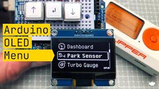 Arduino OLED Menu Tutorial    (for beginners - Arduino UNO, 128x64px SSD1306 OLED screen, u8g)