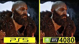 God of War Ragnarok PS5 vs PC RTX 4080 Graphics Comparison