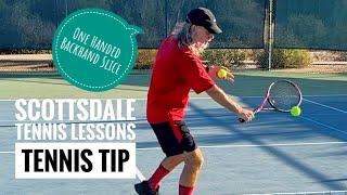 One Minute Tennis Tip - One Handed Backhand Slice