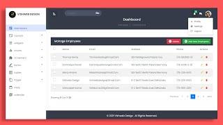 Part-1 Admin Panel CRUD Dashboard  Design | With Bootstrap5 , Html , CSS , JavaScript