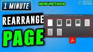 How to rearrange pages in pdf 2024 | adobe acrobat Tutorial