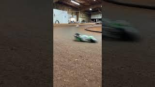 How fast is too fast? Late model A main 4 Way Speedway #rcdirtoval #dirtoval #shorts