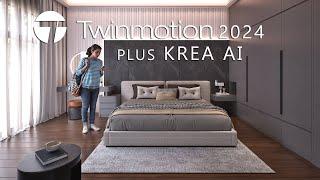 TWINMOTION 2024.1 TUTORIAL SERIES - 35 Interior Rendering + KREA AI