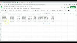 Import Multiple Events From a CSV file into Google Calendar