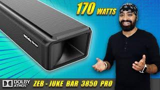 Best Dolby Atmos SoundBar with Built in Subwoofer |  Zebronics Zeb-Juke Bar 3850 Pro 