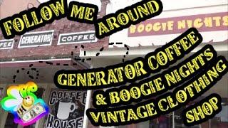 Shop with me at DT Vintage Clothing Store Boogie Nights Vintage and take 5 at Generator Coffee House