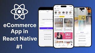 #1 - eCommerce App in React Native | Home, Login, SignUp, Onboarding UI of eCommerce App