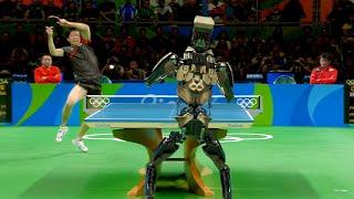 Table Tennis Robot vs Human, Who Wins? | NOT Real Incredible Wonder Studio Ai ~ Robots at Olympics?