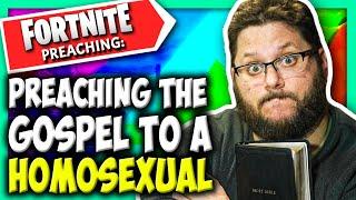 Christian Youtuber Preaches The Gospel To A GAY Person In FORTNITE! (Edward Preach)