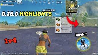 1v4 HIGHLIGHTS  AFTER PLAYING NEW UPDATE 0.26.0 - PUBG MOBILE LITE