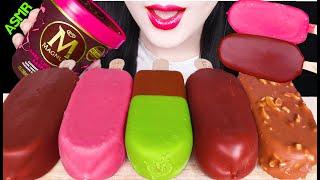 ASMR MAGNUM ICE CREAM BAR, MAGNUM PINT, CHOCOLATE ICE CREAM 매그넘 아이스크림, 초콜릿 아이스크림 먹방 EATING SOUNDS