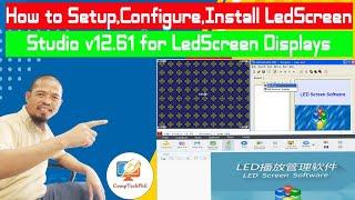 How to Setup,Install,Configure LedStudio v12.61 for LedScreen Bilboard step by step | English