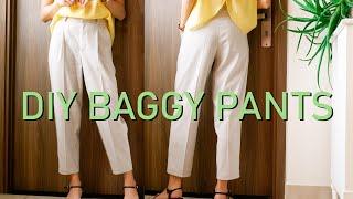 DIY High Waist Pleated Baggy Pants | How To Make A Baggy Trousers [5in1 Pattern] Trouser Series #1