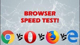 BROWSER SPEED TEST! - (Chrome VS Opera VS Firefox VS Edge)