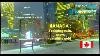 Canada: Toronto Heavy Snowfall & Cold Temperatures (Friday December 20th, 2024) Downtown Life – ON