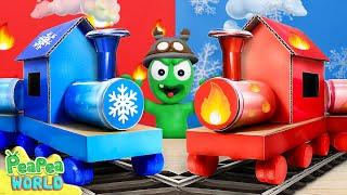 Element Train Toy Adventure  Cartoon For Kids ️ Pea Pea World