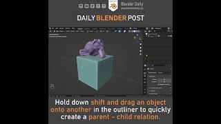 How to Parent Objects in the Outliner in Blender